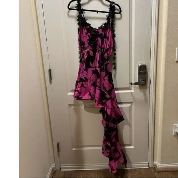 ELLIATT Yuna Asymmetric Party Mini Dress In Pink S - Picture 5 of 5